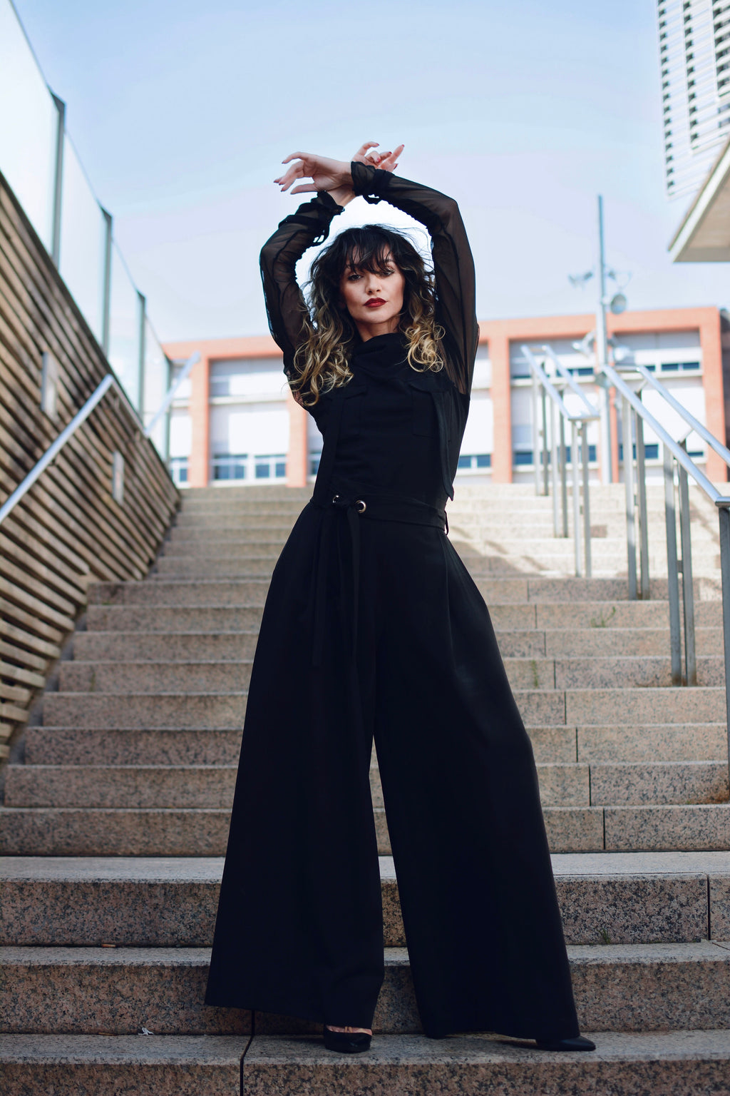 Siv Palazzo Trousers. Calm Precision