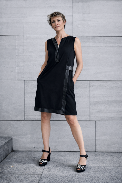 Freya Dress. Leather and Light.
