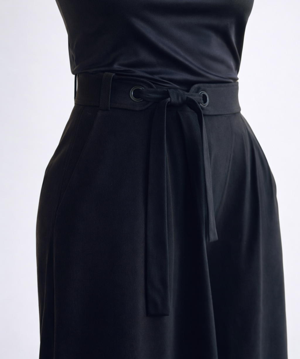 Siv Palazzo Trousers. Calm Precision